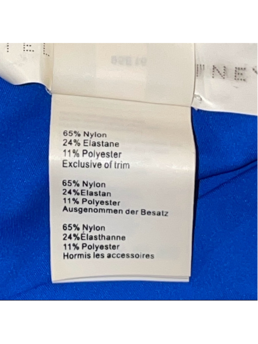 Stella McCartney Womens Size Large Timeless Basics Wrap One Piece Swimsuit Blue - Picture 9 of 14